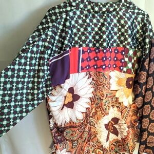 Multicolore blouse silky feeling for all occasions